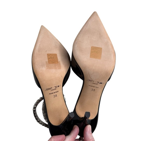 Jimmy Choo Saeda 85 Patent Pumps in Black size 38/8 - Picture 10 of 10